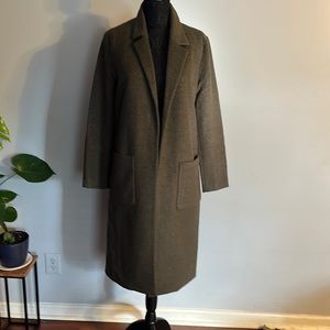 Women’s Forever 21 Olive Green Pea Coat Sz. Lg